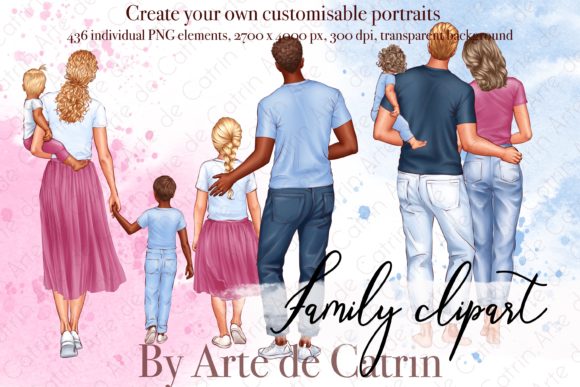 Big Family Creator Clipart: Celebrating Mother's Day with Custom Digital Art