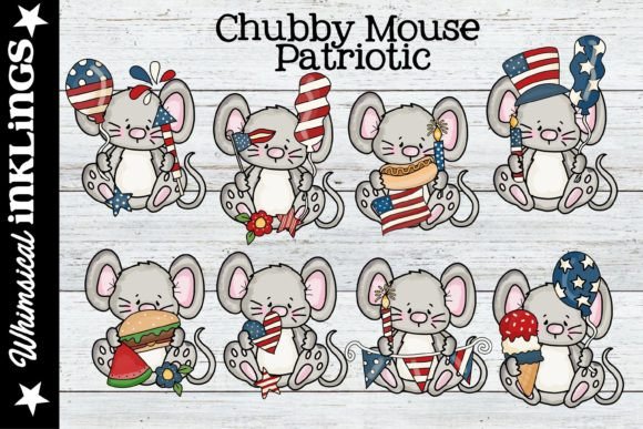 Bringing Whimsy to Your Projects with Chubby Mouse Patriotic Clipart