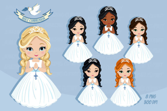 Celebrating Faith and Creativity with First Communion Clipart for Girls