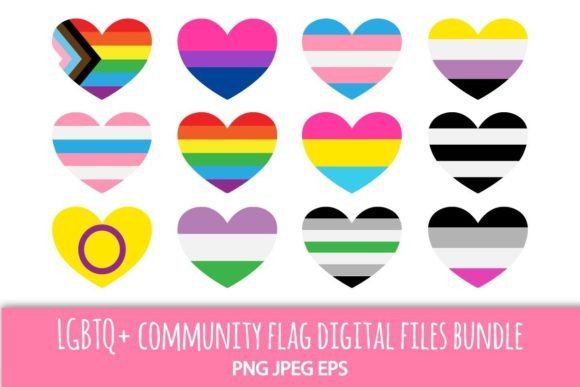 Expressing Pride Through Design: A Comprehensive Guide to the LGBTQ Flag Heart Clip Art Set
