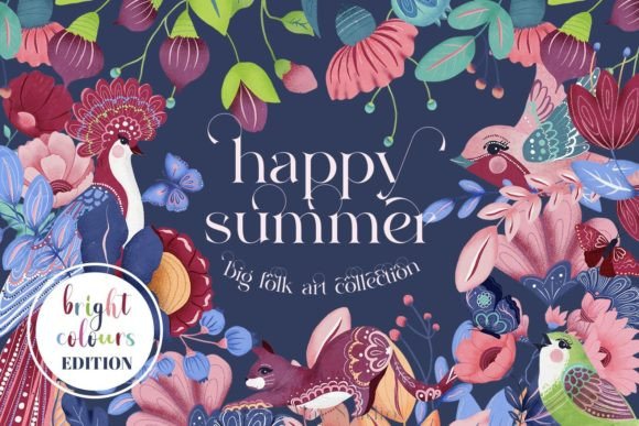 Happy Summer Folk Art Collection PNG JPG: A Guide to Vibrant European Design