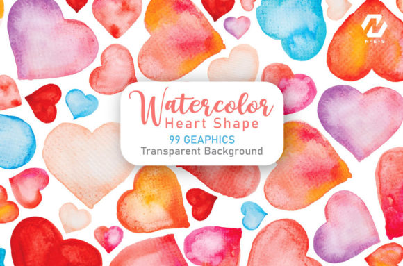 Heart Shape Watercolor Hand Painting: A Practical Asset for Creative Professionals