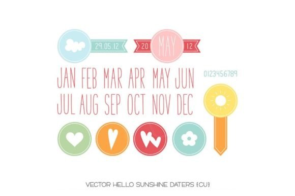 Hello Sunshine Daters: Vibrant Design Assets