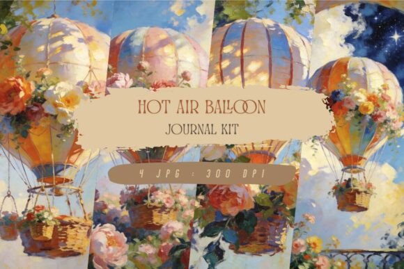 Hot Air Balloon Journal Kit, Wallpaper: A Practical Guide to Digital Paper Crafts