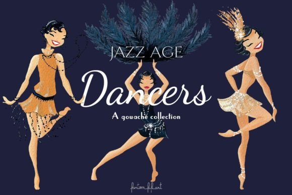 Jazz Age Dancers Mini Collection - PNG: A Strategic Asset for Visual Branding