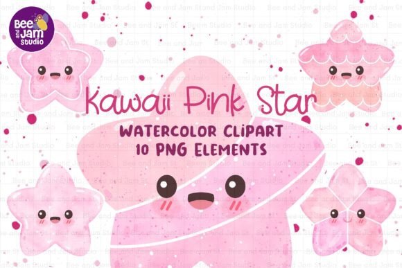 Kawaii Pink Star Watercolor Clipart, PNG: A Practical Evaluation