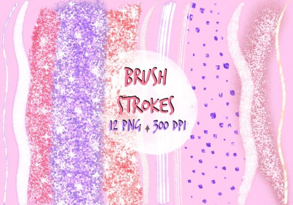 Mastering Visual Impact with Red Purple Glitter Brush Strokes Clipart