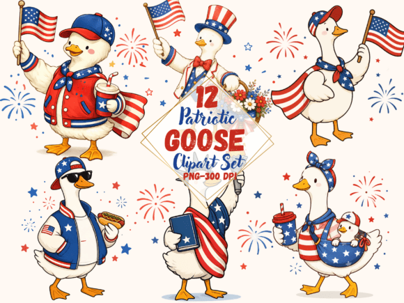 Quack into the Spirit of Independence: Leveraging the 4th of July Goose Patriotic USA Bundle for Modern Creators
