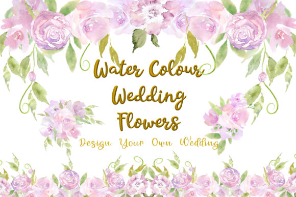 Water Colour Wedding Flowers Clipart Kit: Your Digital Palette for Elegant Events